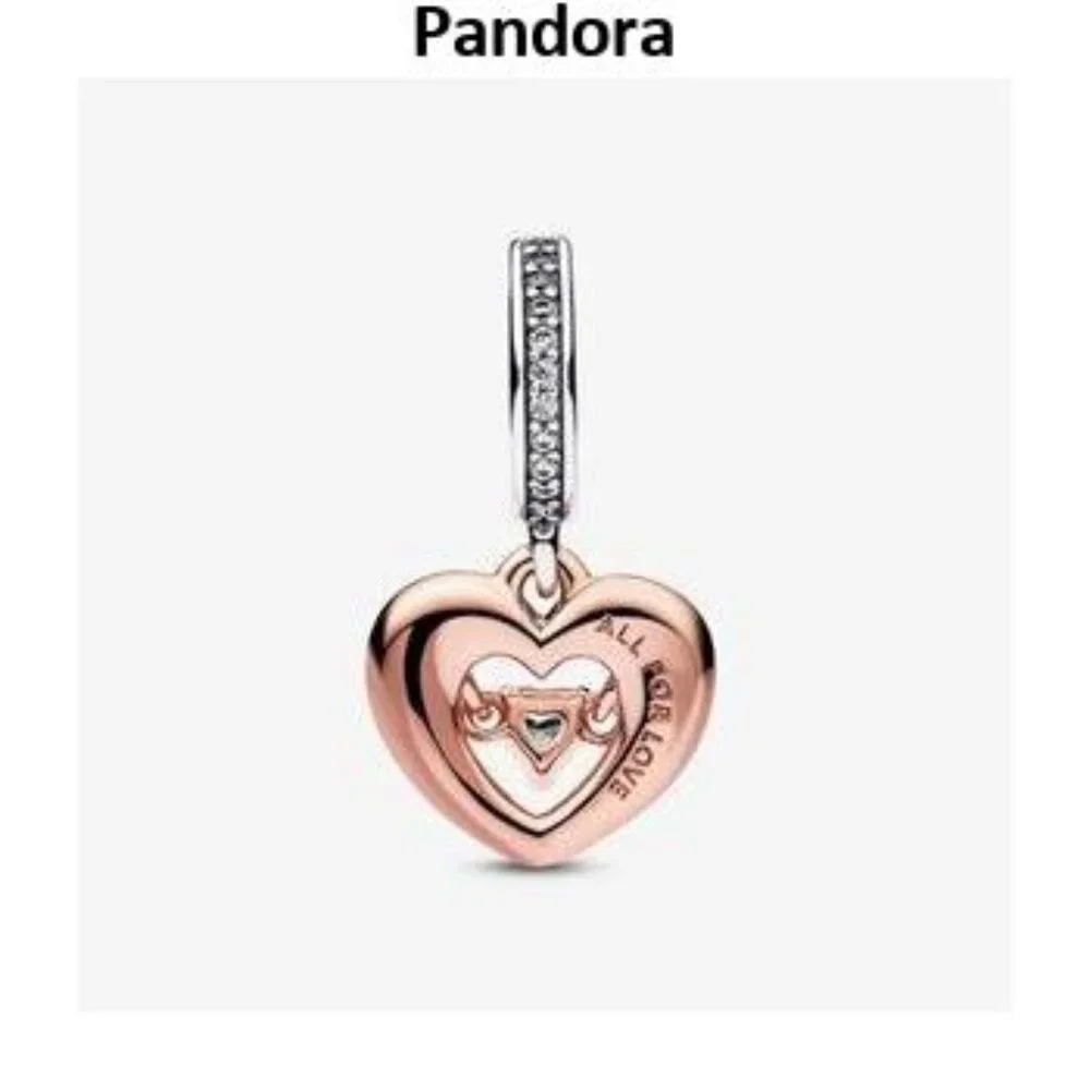 Pandora Two-tone Radiant Heart Dangle Charm